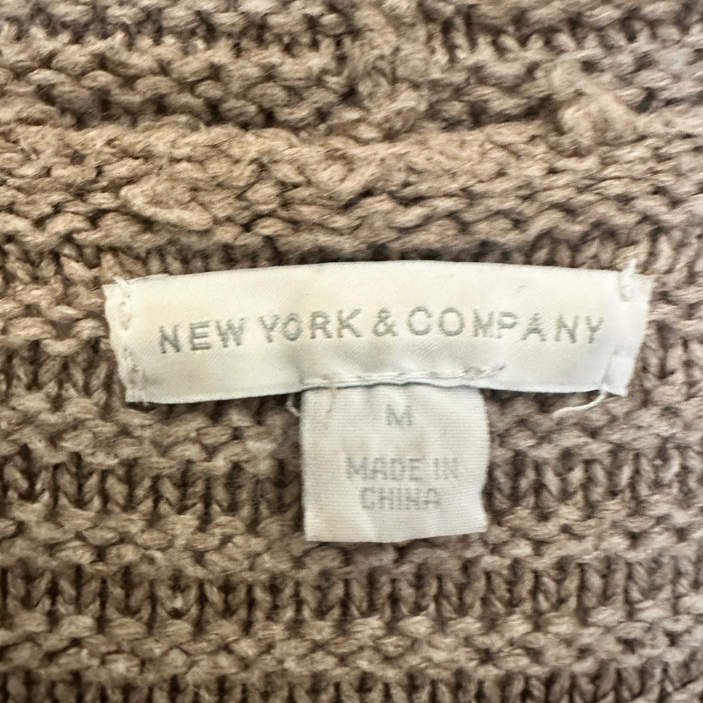 Women's Cable Knit Cowl Neck Sweater - Brown - Picture 2 of 3